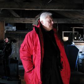 2009-10 BBC, Sir David Attenborough visit Scott's 'Terra Nova' hut