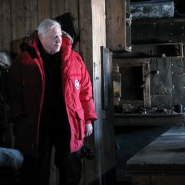 2009-10 BBC, Sir David Attenborough visit Scott's 'Terra Nova' hut