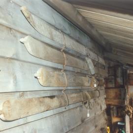 2002 K440B at Scott's 'Terra Nova' hut, interior - Skis in Annexe