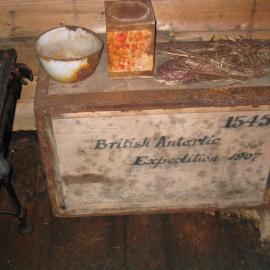 2003 K440 at Shackleton's 'Nimrod' hut, interior - Survey of box types (041)