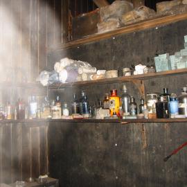 2002 Scott's 'Terra Nova' hut, interior survey image - Wilson and Evans' corner (002)
