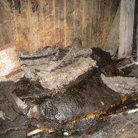 2006 Seal blubber stack inside Scott's 'Discovery' hut, Hut Point