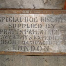 2006 Dog biscuit box inside Scott's 'Discovery' hut, Hut Point