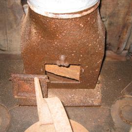 2003-04 Base of flue on stove in Shackleton's 'Nimrod' Hut