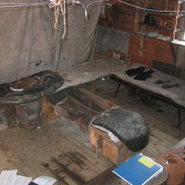 2003-04 Bunks and reindeer fur sleeping bags in Shackleton's 'Nimrod' Hut (012)