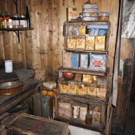 2019-20 West wall galley inside Scott's 'Terra Nova' Hut 