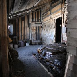 2019-20 Seal blubber and shed supplies in Western Annexe of Scott's 'Terra Nova' Hut