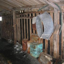 2003-04 Artefacts along wall of Western Annexe of Scott's 'Terra Nova' Hut (001)