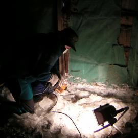 2002-03 Excavating ice in Annexe at Scott's 'Terra Nova' Hut