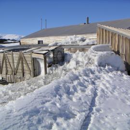 2002-03 Snow build up on north wall of Scott's 'Terra Nova' Hut