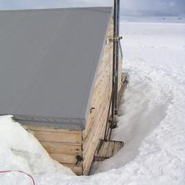 2002-03 Snow build up south east corner of Scott's 'Terra Nova' Hut