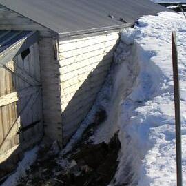 2002-03 Snow build up south Annexe and south wall of Scott's 'Terra Nova' Hut