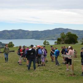 The Young Inspiring Explorers beginning a hike