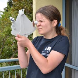 Young Inspiring Explorer Rose using sextant