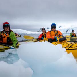 Exploring the brash ice and icebergs (001)