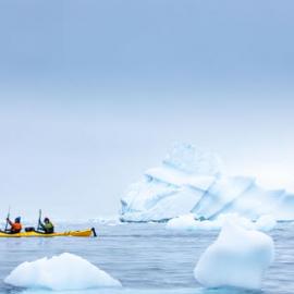 Kayaking and icebergs