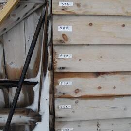 Re-installed cladding, Scott's 'Terra Nova' Hut (001)