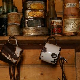 2007 Hanging enamel mugs inside Shackleton's 'Nimrod' hut