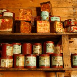 2007 Tinned provisions in Shackleton's 'Nimrod' hut, Cape Royds