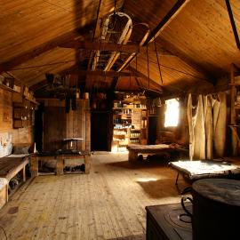 2007 Main space inside Shackleton's 'Nimrod' hut, Cape Royds