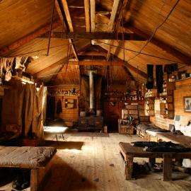 2007 Main space inside Shackleton's 'Nimrod' hut, Cape Royds