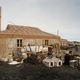 2007 North wall and Stables at Shackleton's 'Nimrod' hut, Cape Royds