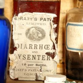 2007 Medicines on shelves inside Shackleton's 'Nimrod' hut