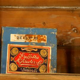2007 Box of hops inside Shackleton's 'Nimrod' hut, Cape Royds