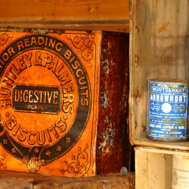 2007 Provisions on shelves inside Shackleton's 'Nimrod' hut