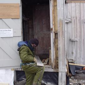 2007 Steve Brown working on the door replacement, Cape Royds
