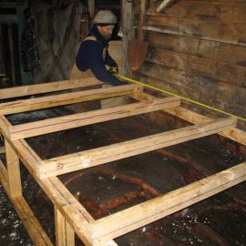 2007-08 Heritage Carpenter Charley Brentnall installing blubber protection cover