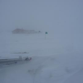 2009-10 Scott's 'Terra Nova' hut during blizzard