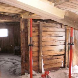 2009-10 Cape Evans, Stables rehabilitation - Shoring installed (011)