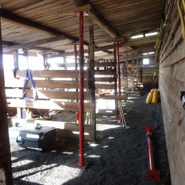 2009-10 Cape Evans, Stables rehabilitation - Stables North wall (026)