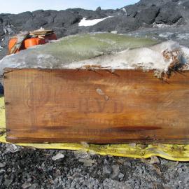 2009-10 Brandy crate excavated from underneath Shackleton's 'Nimrod' hut