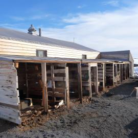 2009-10 Stables exterior during rehabilitation work, Scott's 'Terra Nova' hut