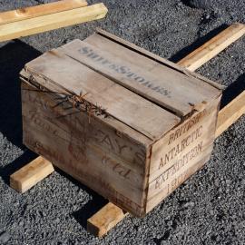 2009-10 Mackinlay's whisky crate excavated from underneath Shackleton's 'Nimrod' hut, Cape Royds