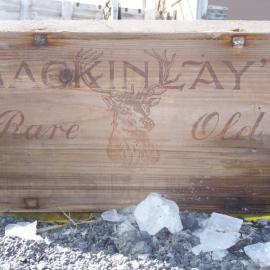 2009-10 Whisky crate excavated from underneath Shackleton's 'Nimrod' hut