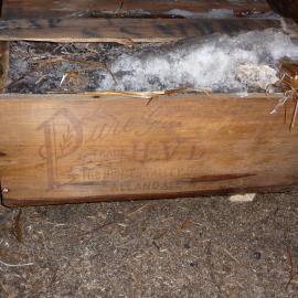 2009-10 Brandy crate excavated from underneath Shackleton's 'Nimrod' hut, Cape Royds (032)