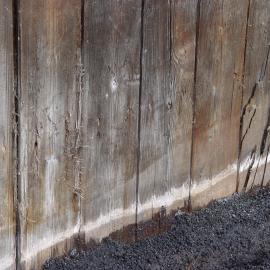 2007 Damaged cladding before repair at Shackleton's 'Nimrod' hut