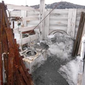 2008 Latrine outside Shackleton's 'Nimrod' hut, Cape Royds