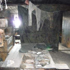 2008 Clothing items on the sleeping platform inside Scott's 'Discovery' hut