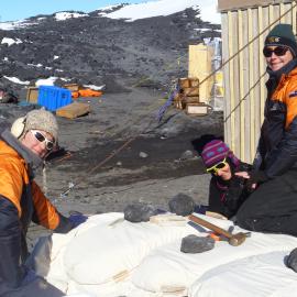 2010-11 Conservators with wrapped fodder bales