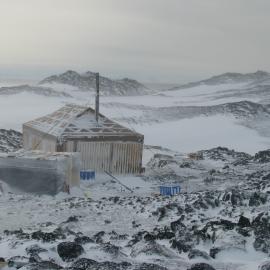 2010-11 East wall of Shackleton's 'Nimrod' hut during the summer season