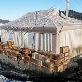 Southeast aspect, Shackleton's 'Nimrod' Hut