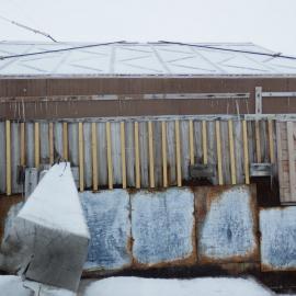 Battens after repair, Shackleton's 'Nimrod Hut' (007)