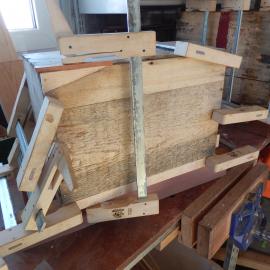 Cape Evans Bulkhead box repair underway (001)