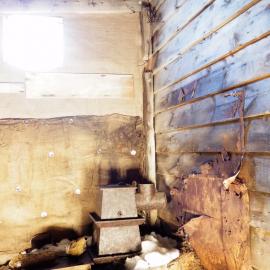 Blubber stove in Stables, Scott's 'Terra Nova' Hut
