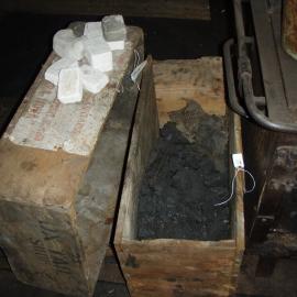 Asbestos removal, stove in Scott's 'Terra Nova' Hut (019)