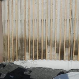 Bare wall before box placement, Shackleton's 'Nimrod' Hut